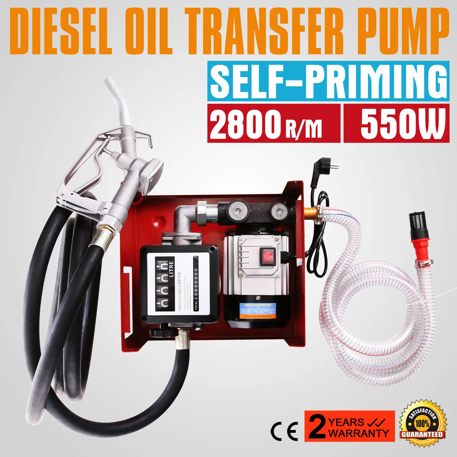 Cherosene Diesel 60L/Min del Bio olio della pompa di trasferimento autoadescante del combustibile elettrico 220V
