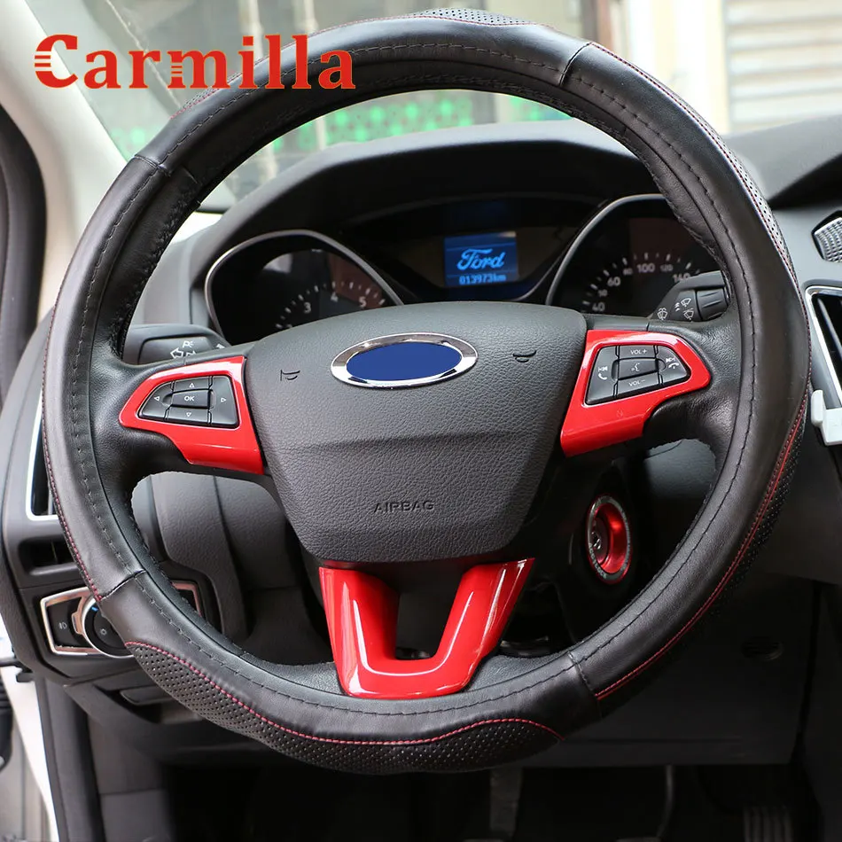 

Carmilla Car Interior Steering Wheel Protection Cover Decoration Trim Stickers for Ford Ecosport 2018 2019 2020 Accessories
