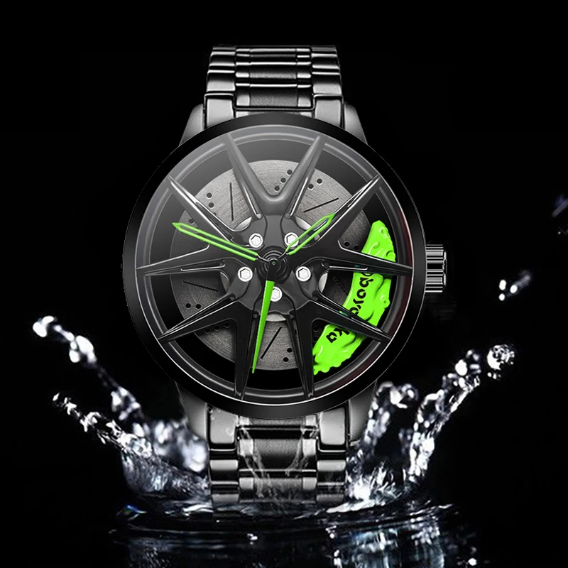 2021 Military Men Watch 3D Auto Car Racing Watches Fashion Sports Style Car Wheel Luxury Watch for Men Auto Fans