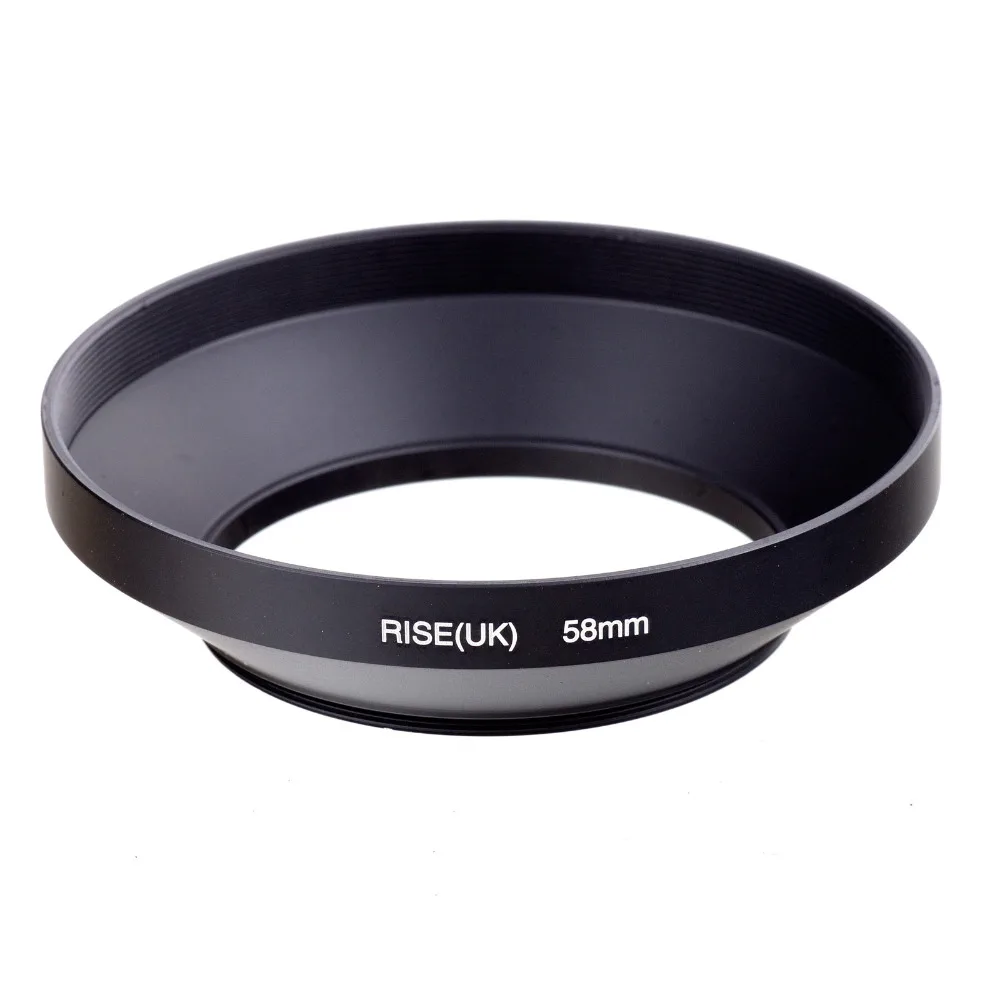 100% guaranteed 58mm Wide-Angle Metal Lens Hood with Filter Thread Mount