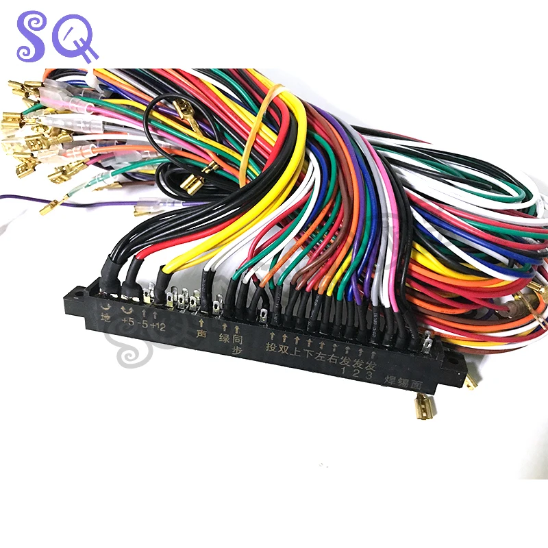 

Arcade JAMMA 56 Pin Interface 2.8mm 4.8mm Cabinet Assembly Wire Wiring Harness PCB Cable Joystick Push Button Cable