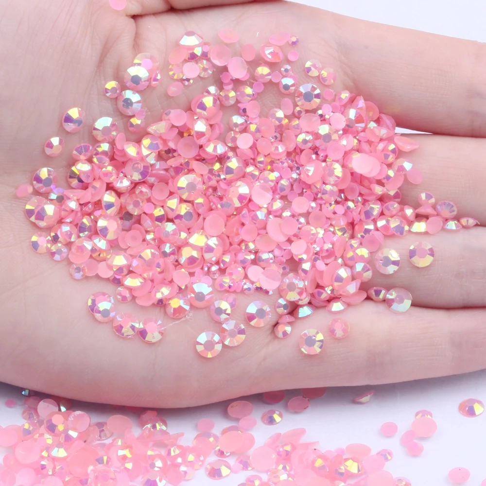 Nail Rhinestones 1000pcs 2mm Resin Rhinestones Flatback Round Glue On Non Hotfix Stones Appliques For Craft DIY Nail Art