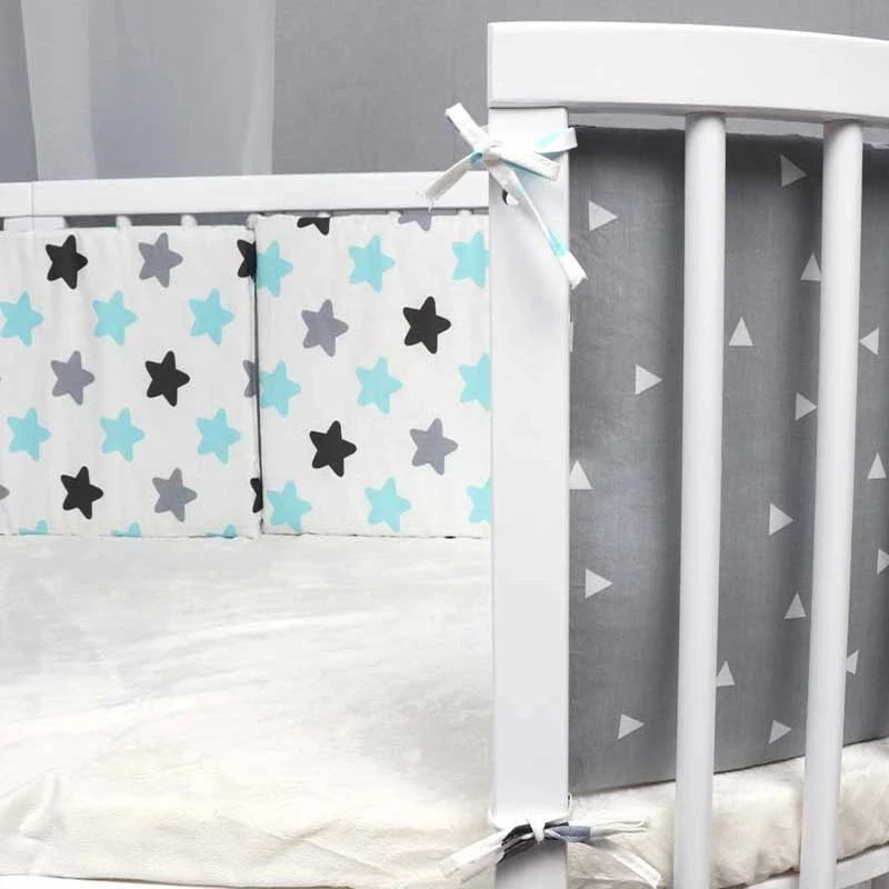 130cm*30cm Newborn Bed Fence Baby Children Drop-proof Cotton Bed Fence Cotton Crib Fence Anti-collision and Anti-drop Bumper