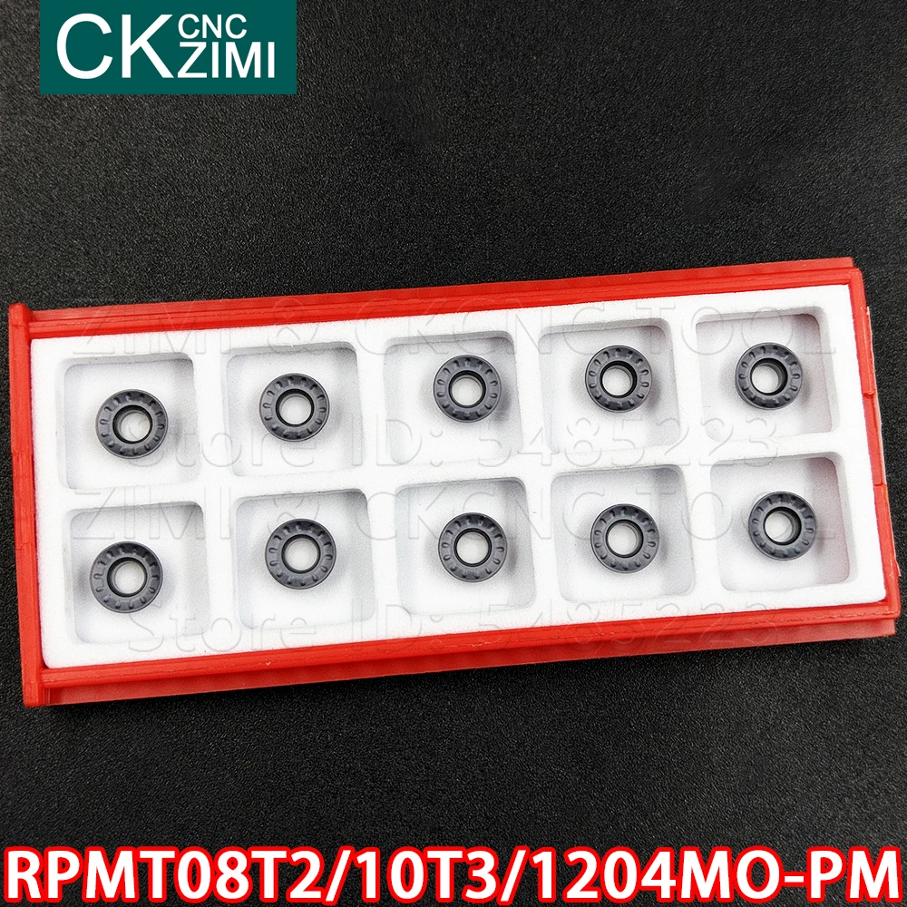 超硬フライスインサートRPMT08T2MO-PM RPMT10T3MO-PM RPMT1204MO-PM zm2125,ステンレス鋼用CNC切削工具rpmt