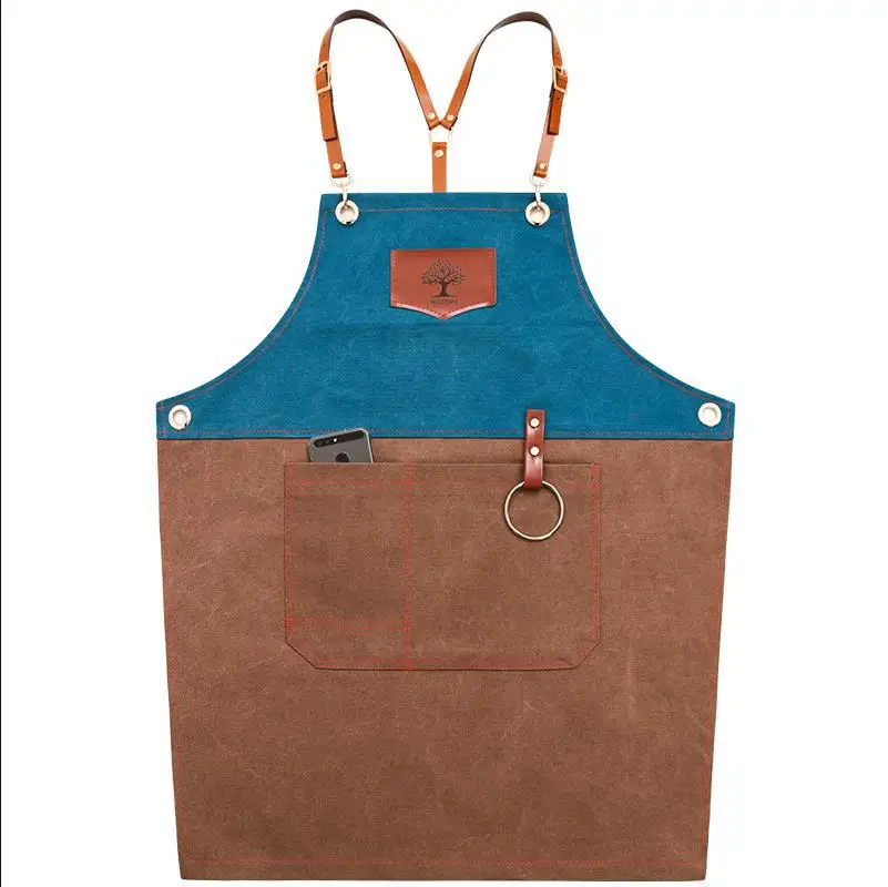 

Denim Apron Home Kitchen Restaurant Waiter Barber Baking Milk Tea Shop Men's and Women's Workwear