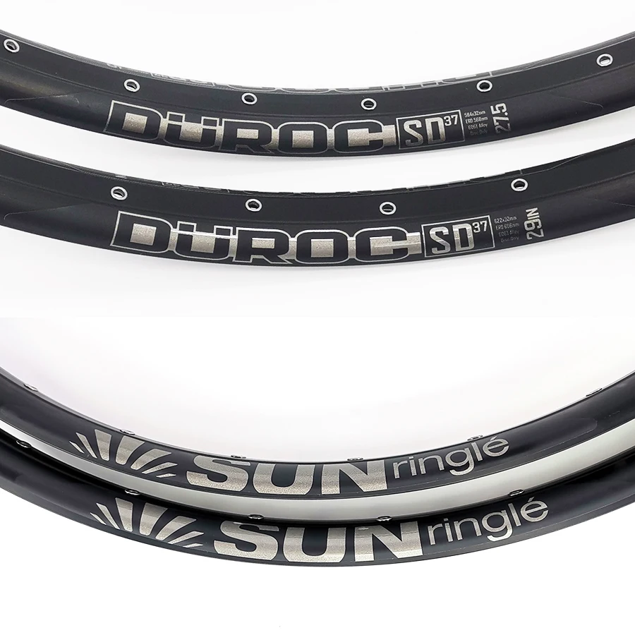 Sunringle sun DUROC SD37 27.5 29 inch mountain tubeless socket rim Am / Fr / Dh 28 32H hoop 37MM width aluminum rim