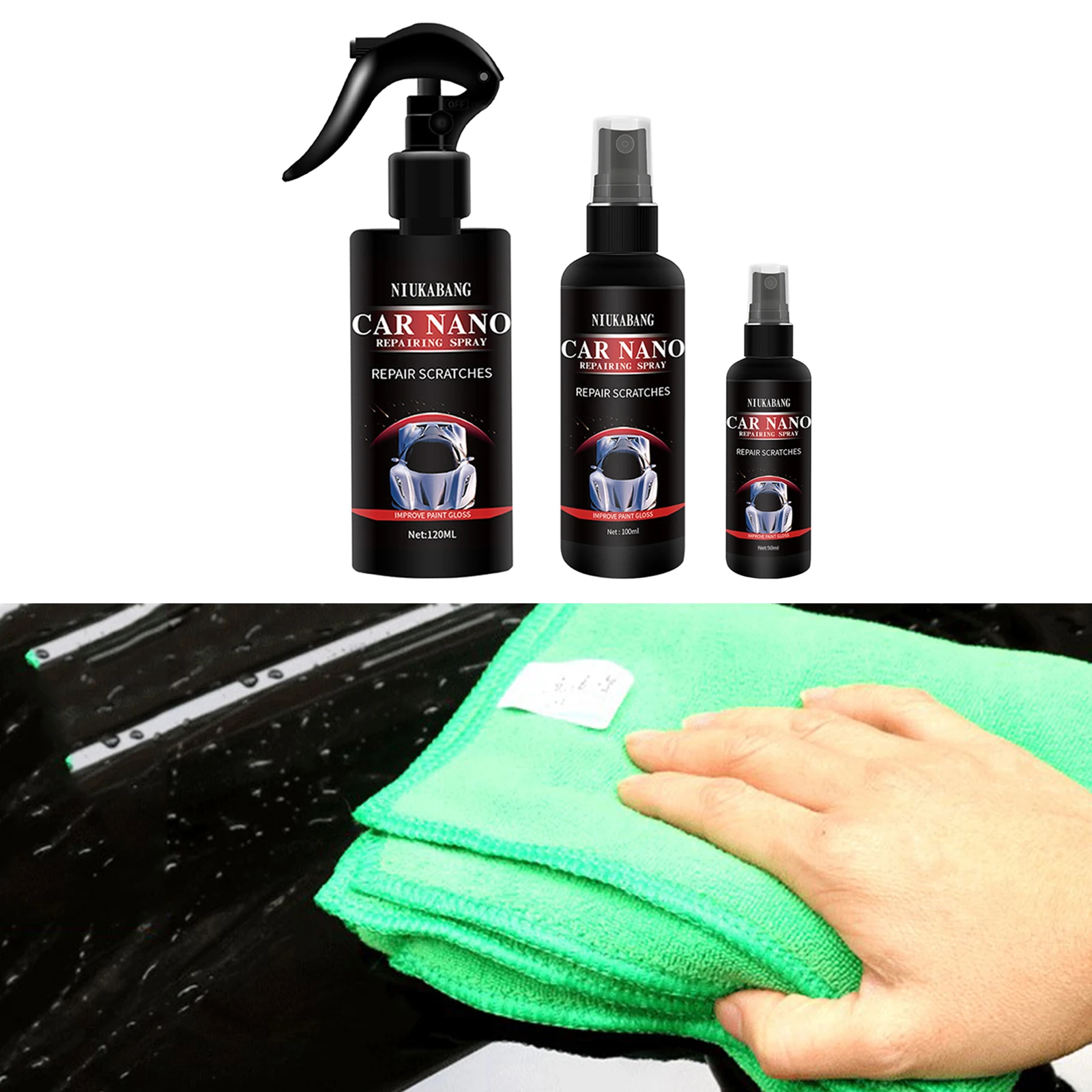 50/100/120ML Ceramic Car Coating Paint Protection Spray Automobile Paint Care Hydrophobic Coating Glass Polish Coating Wax