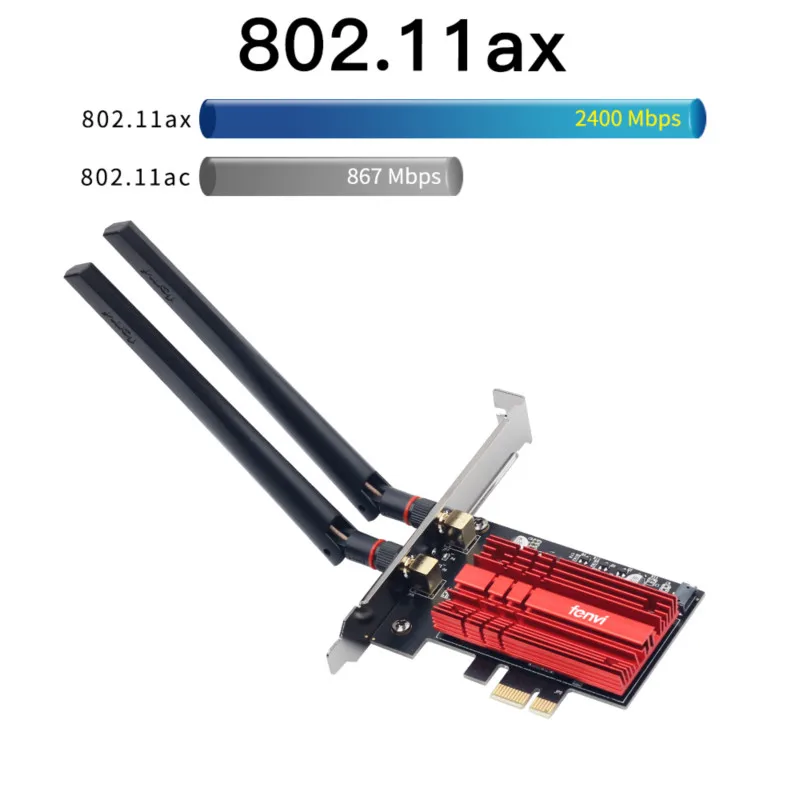 Dual Band Wi-Fi 6E AX210 2.4Gbps PCIe Wifi Card Gigabit Network Bluetooth 5.2 Wireless Adapter 2.4G/5G/6Ghz For Desktop Win 10