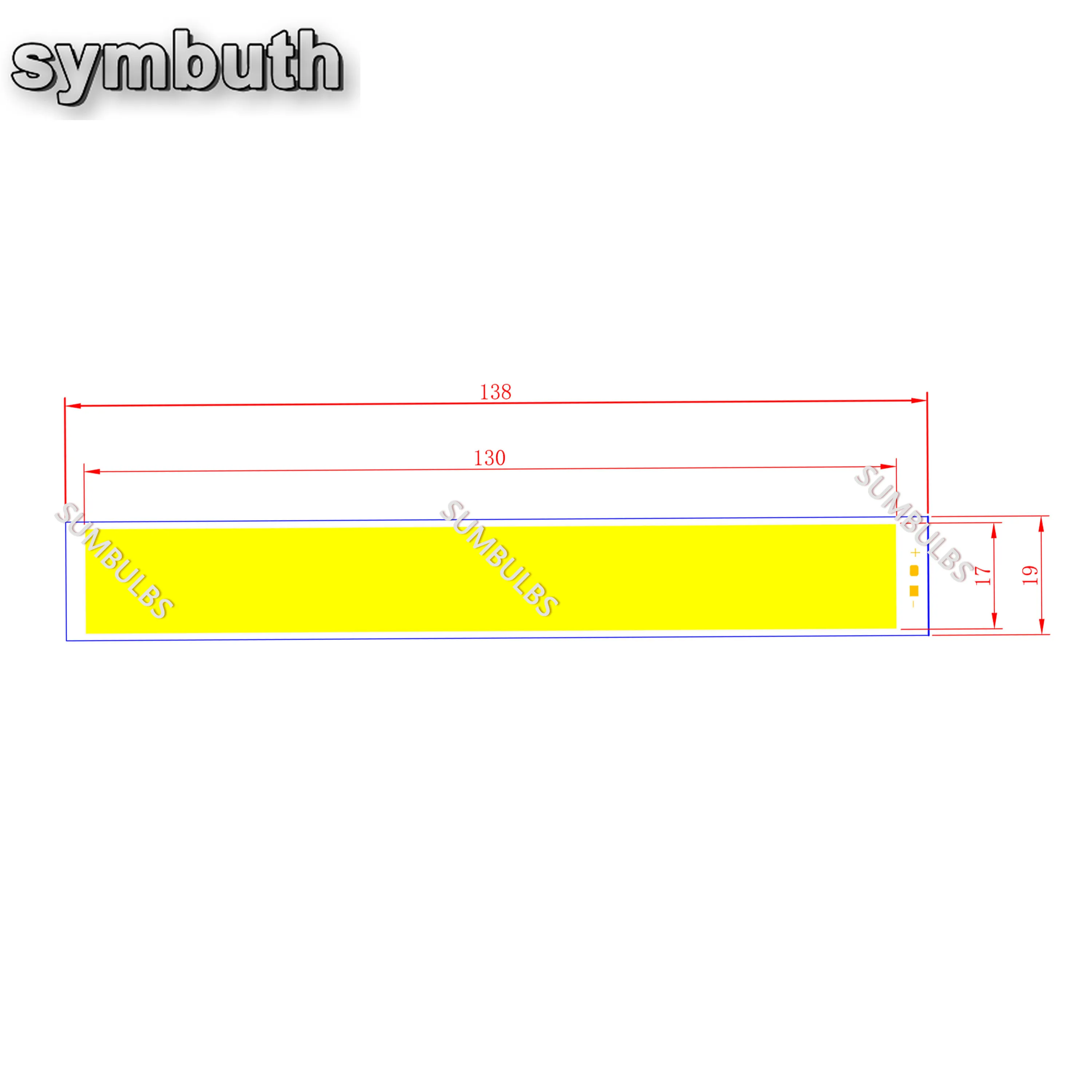 DC 9V 10W LED COB STRIP Bar Light Source 138x19mm Bulb Cold White 6500k 1000LM for DIY Lamp