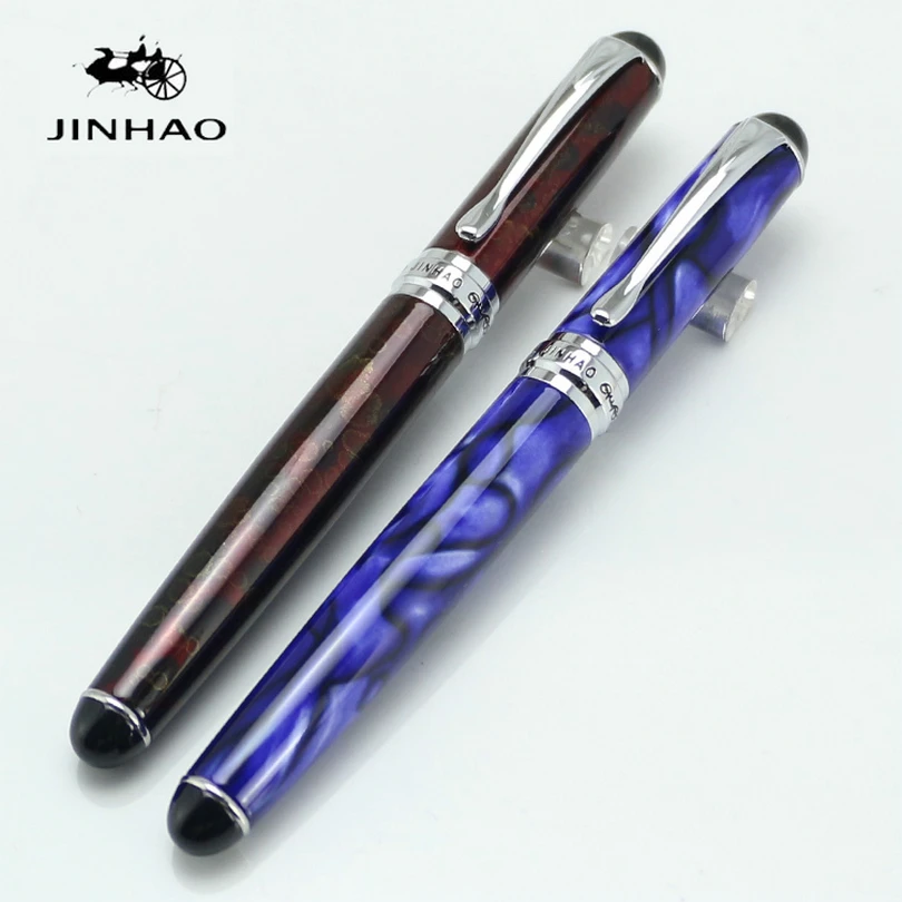 JINHAO X750 Cute Shimmering Black Roller Ball Pen School Office Stationery Brand Business Gift Writing Refill Pens