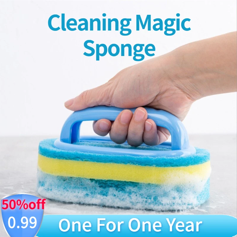 Cleaning Magic Sponge, Kitchen, Bathroom, Toilet, Glass, Wall, Bath Brush, Handle Sponge, Ceramic Window, Slot Clean Brush