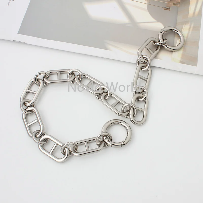 Light gold/Silver 30-120cm 33mm Alloy Metal Loop Durable Chain Ladies Heavy Duty Non Tarnishing Bag Chain Chains