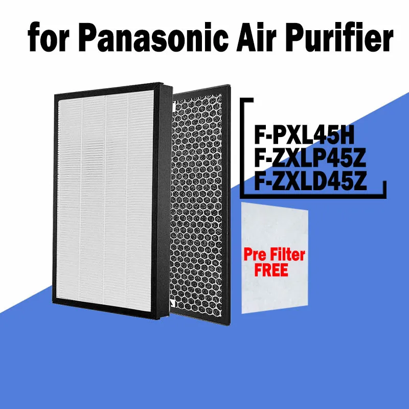 Filtro F-ZXLD45Z da HEPA e sostituzione del filtro a carbone attivo per il F-PXL45H del purificatore d'aria di Panasonic