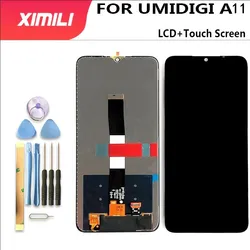 6.53 인치 100% 오리지널 UMIDIGI A11 LCD 디스플레이 및 터치 스크린 UMIDIGI a 11 A11s 스크린 디지타이저 어셈블리 교체 용