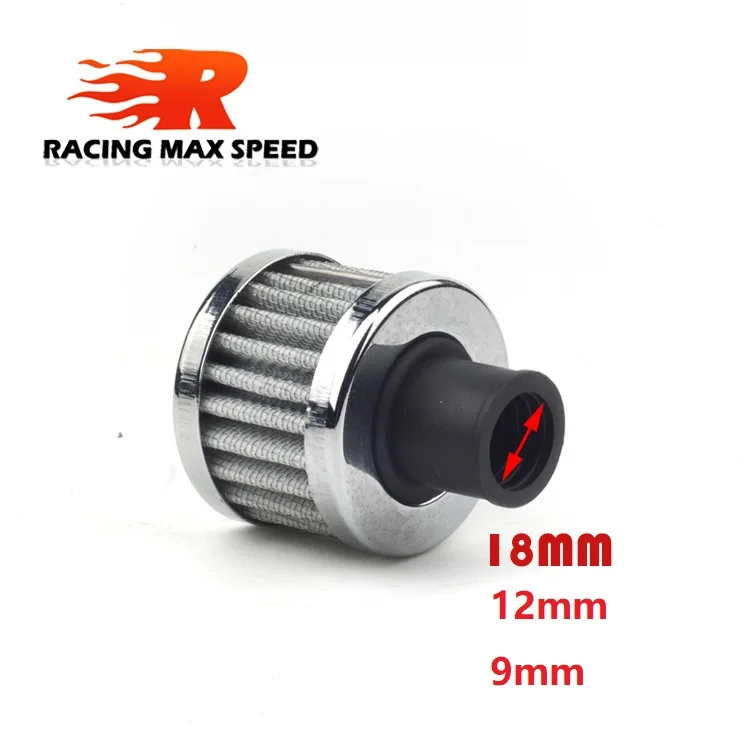 Universal Interface Motorcycle Air Filters 18mm 12mm 9mm 25mm Car Cone Cold Air Intake Filter Turbo Vent Crankcase Breather