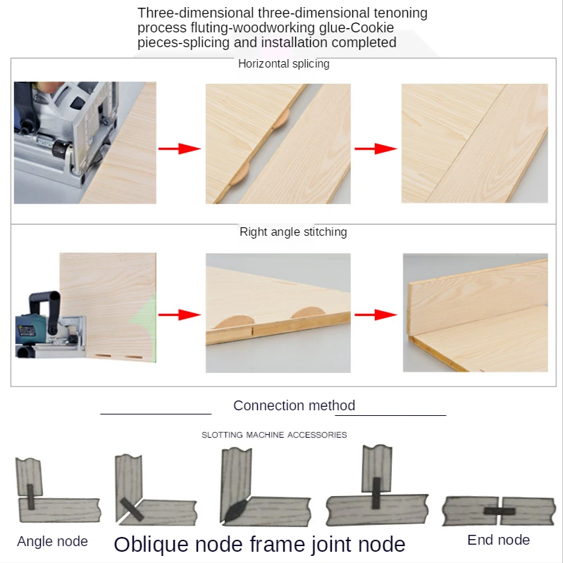 900W Biscuit Joiner Power Tool Slotting Jointer Sewing Machine Woodworking Tenoner groove Machine Plate Joiner with Accessories