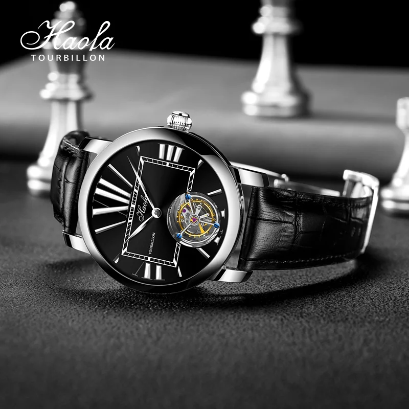 Haofa Manual Seagull Movement ST8230 Tourbillon Mechanical Watch For Men Sapphire Tourbillon Luxury Watch Men orologio uomo 1033