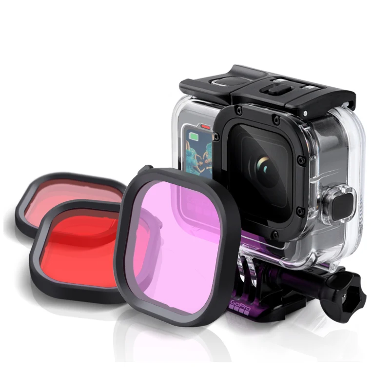 For Gopro Hero 10/9 Black original Waterproof Housing Case Diving Filter Lens Underwater Protective Shell Box go pro Accessories