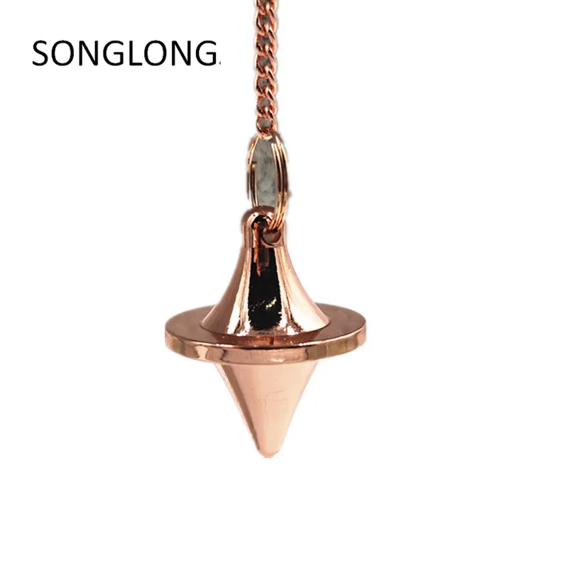 

100% copper pendulum metal pendulum for divination spiritual design reiki symbols charms jewelry for Pendant for crafts