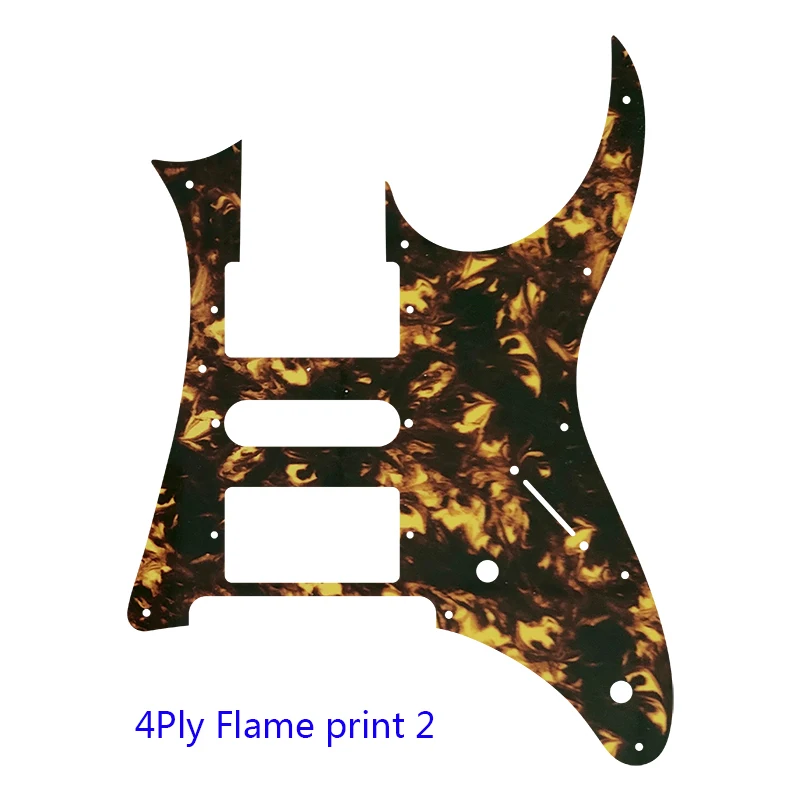 Pleroo Custom Electric Guitar Parts -For MIJ Ibanez RG350 DXZ Guitar Pickguard HSH Humbucker Pickup Scratch Plate Flame Pattern