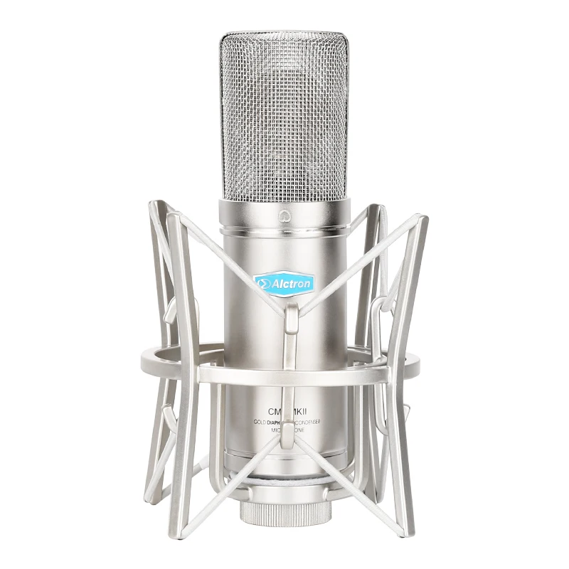 Alctron CM6MKII 전문 콘덴서 유선 마이크 녹음 키트 용 마이크 사운드 스튜디오 쇼크 마운트가있는 KTV 가라오케