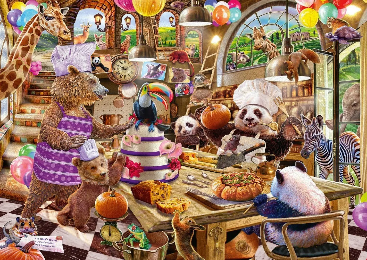 JMINE Div 5D panda Kitchen Food Balloon Full Diamond Painting cross stitch kits art High Quality Animal 3D paint by diamonds