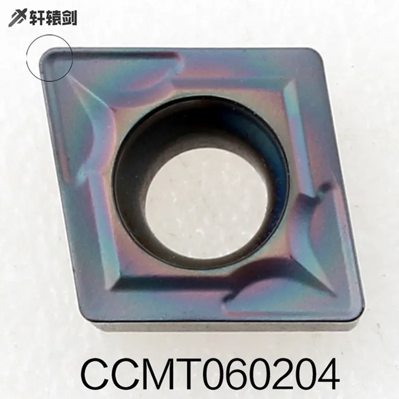 10 pces ccmt060204 ccmt09t304 ccmt09t308 xh1 lâmina de carboneto de aço temperado ferramenta torno cnc
