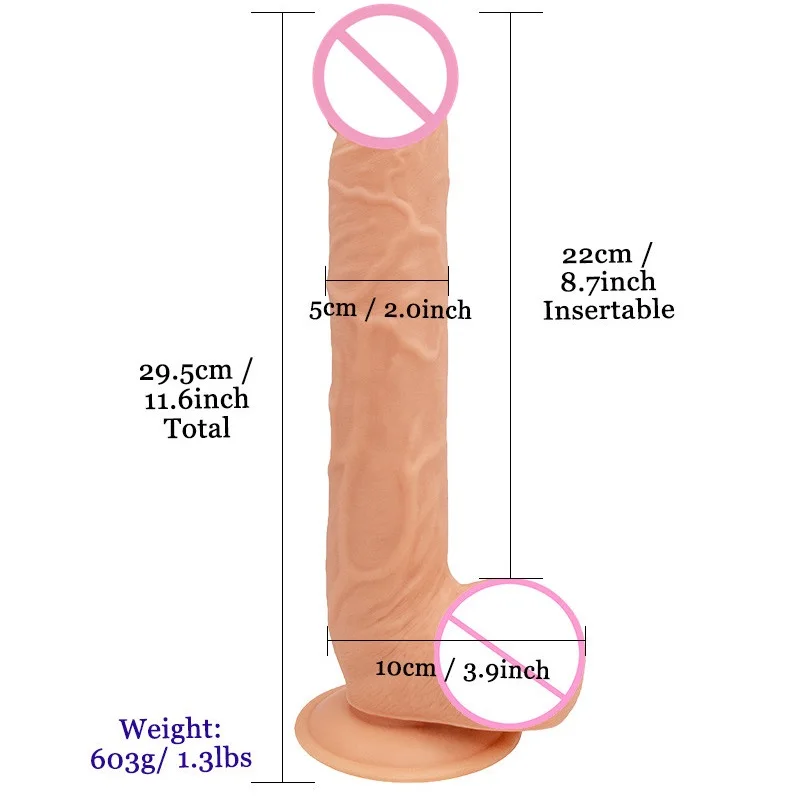 28*5CM Super Huge Black Dildos Strapon Thick Giant Realistic Dildo Anal Butt with Suction Cup Big Soft Penis Sex Toy For Women