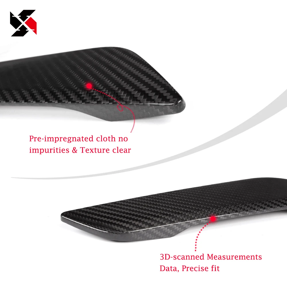 2PCS / Set Auto Fender Side Air Vent Outlet Cover Trim Fit For BMW 5 Series G30 G31 2017-2019 Pre-LCI M Sport Dry Carbon Fiber