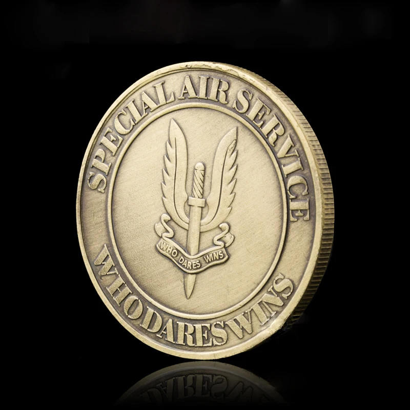 British Army SAS Sniper Bronze Commemorative Coin Who Dares Wins Special Air Service Military Challenge Collectibles Gifts