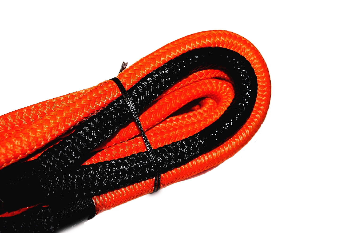 Orange 12mm*6m(1/2 inch*20ft) Recovery RopeDouble Braided Nylon Kinetic Rope