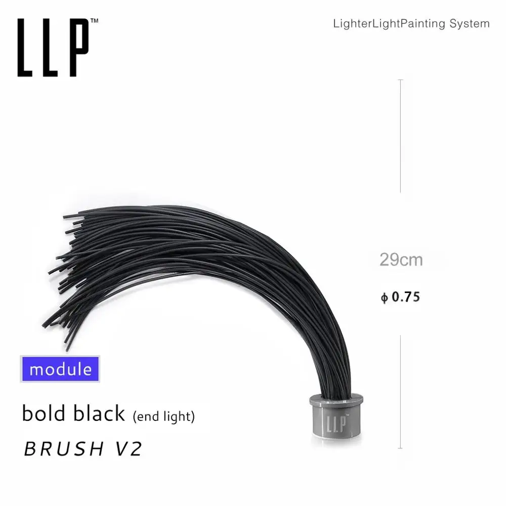 Black Fiber Optic brush module for Light painting,portrait photography,Hand drawn stick,Graffiti Streamer photography