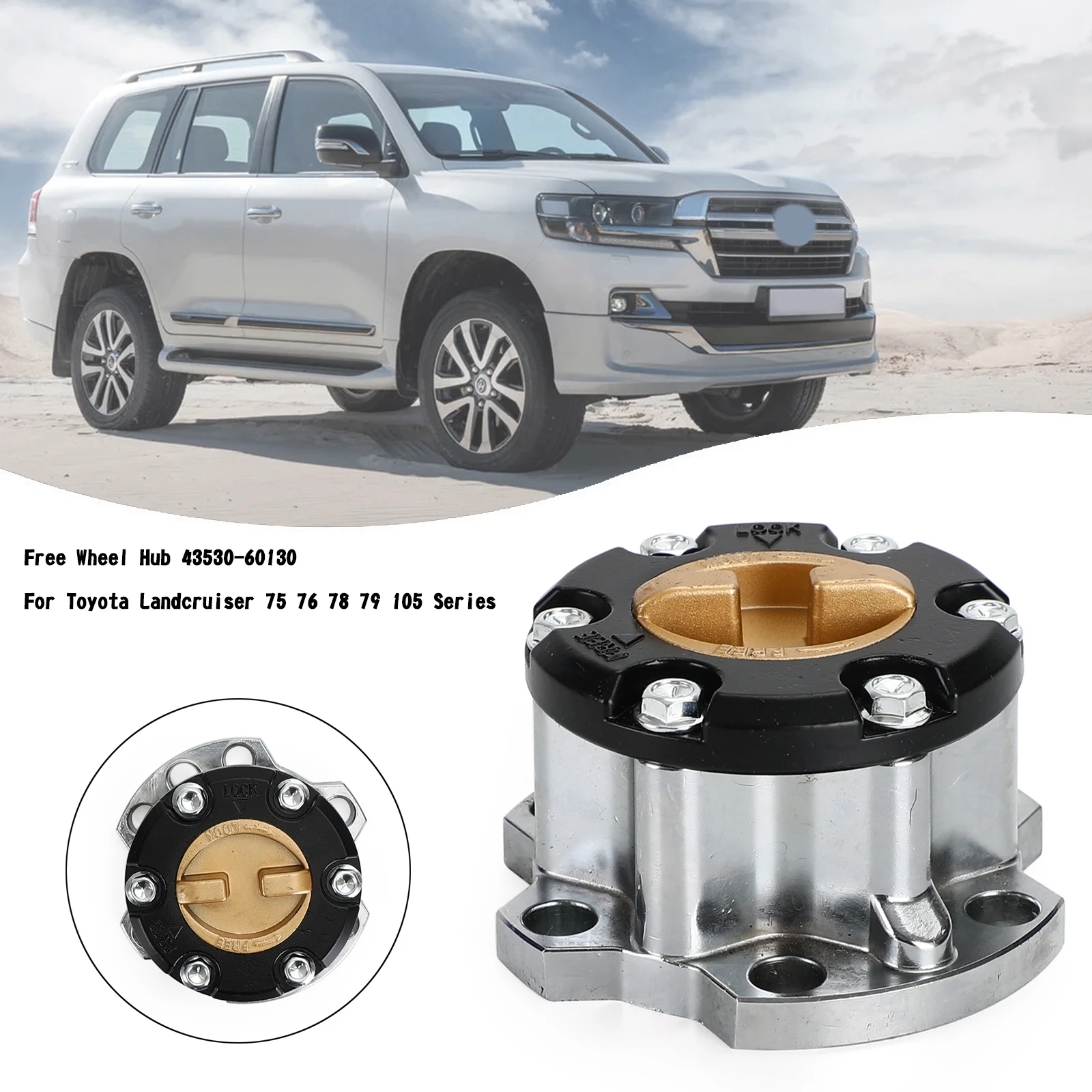 

Artudatech Free Wheel Hub 43530-60130 For Toyota Landcruiser 75 76 78 79 105 Series Car Accessories