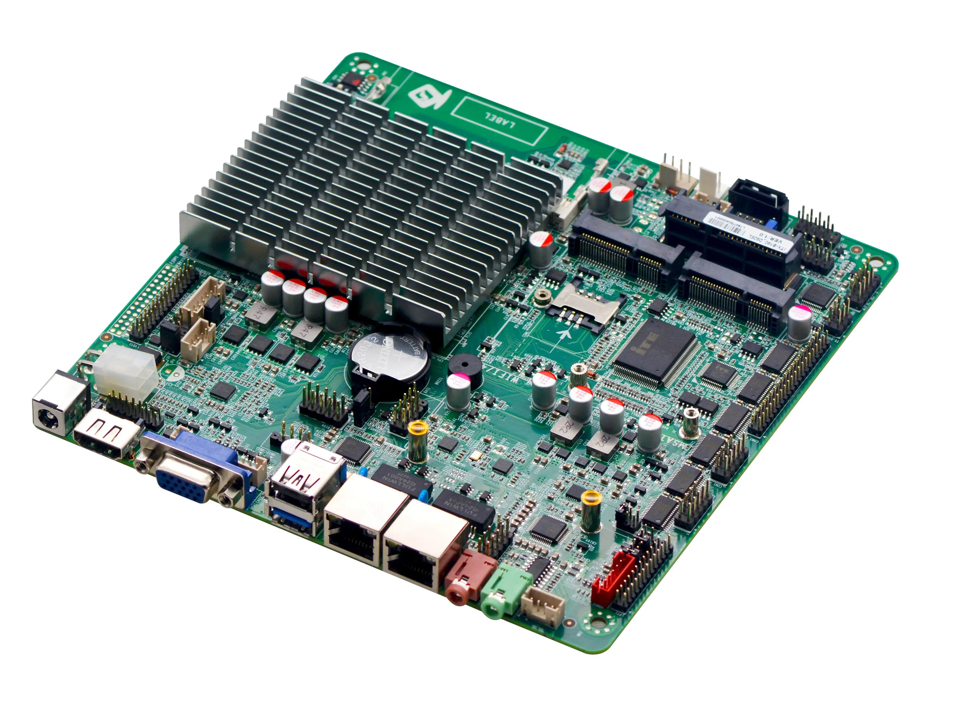 Mini Placa-mãe Industrial de Itx Placa-mãe All-in1 Lan Usb com Vga Lvdsj1900 2*1000m