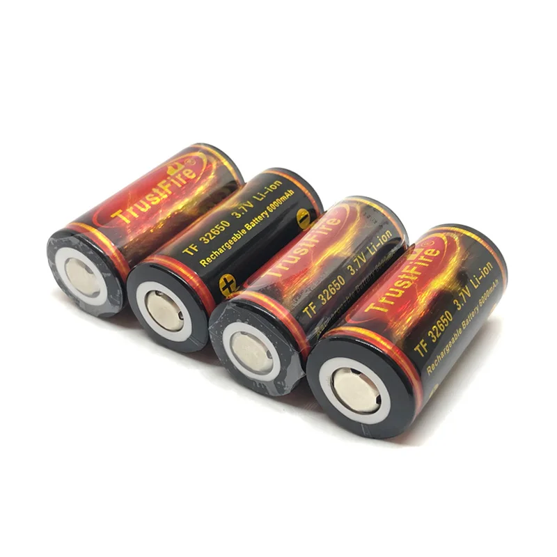 

10pcs/lot Large Capacity TrustFire Li-ion Battery 32650 3.7V 6000mAh Rechargeable Li-ion Batteries Cell with PCB Protected Board