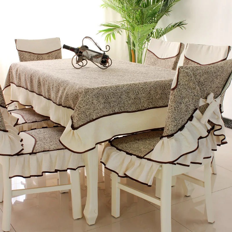 

2 models modern Pastoral Table Cloth with Lace Cotton European style Rectangular Dinning Tablecloths Cover Home Decor