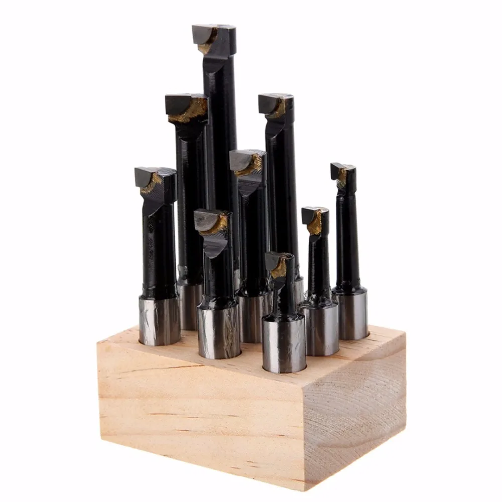 BT30-F1-12-9PCS Boring Cutter Set – CNC Milling Tool Kit With Carbide Boring Head, Shank & 9 Cutters, 40 Carbon Steel, Metric System