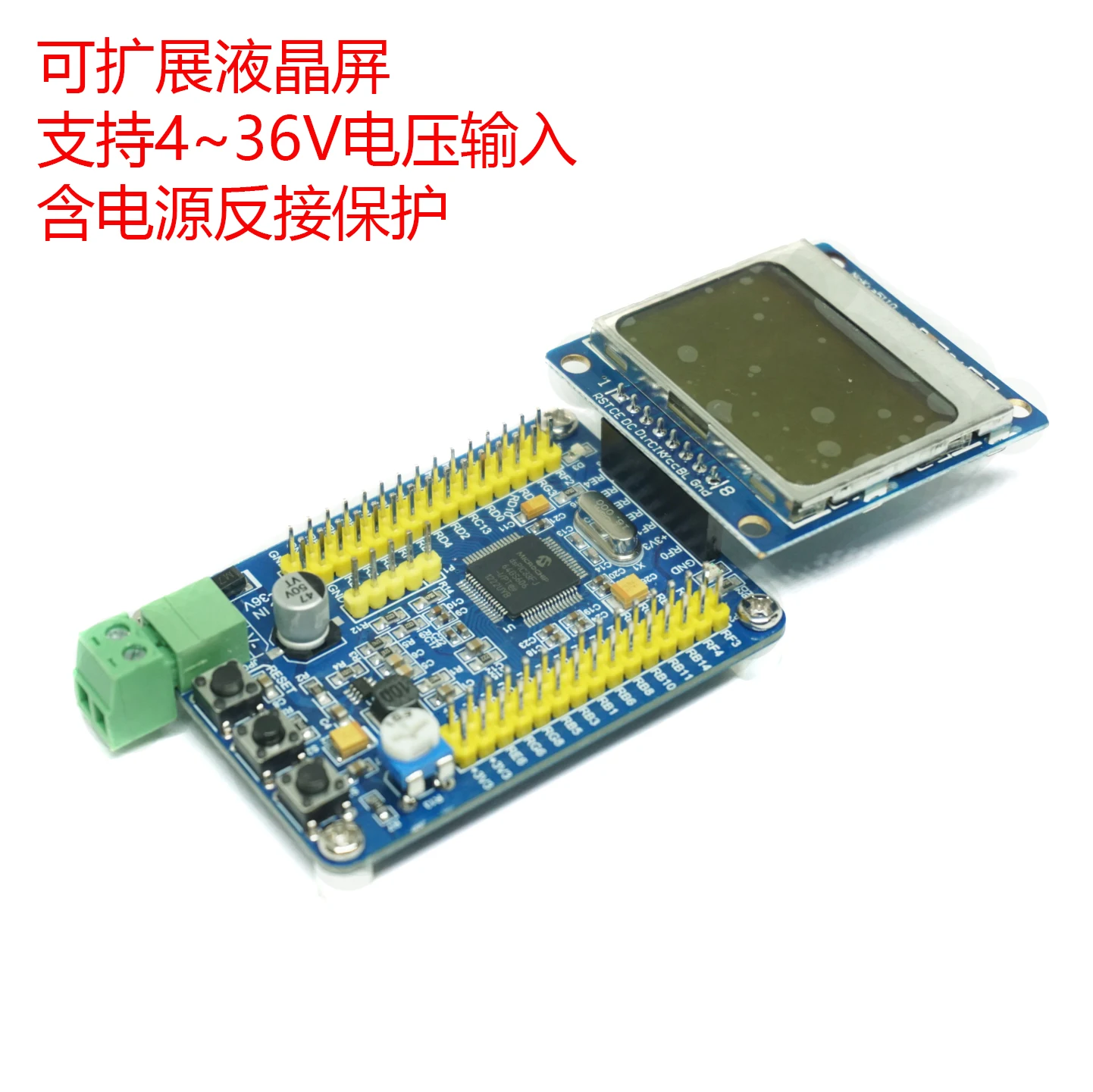 Imagem -02 - Placa de Desenvolvimento Placa de Sistema Mínimo Dspic33fj64gs606 Placa de Núcleo de Sistema Mínimo Dspic33