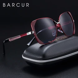 BARCUR Brand Designer Fashion Lady Polarized Sunglasses Women UV400 Gradient Lens Driving Sun Glasses With Original Case