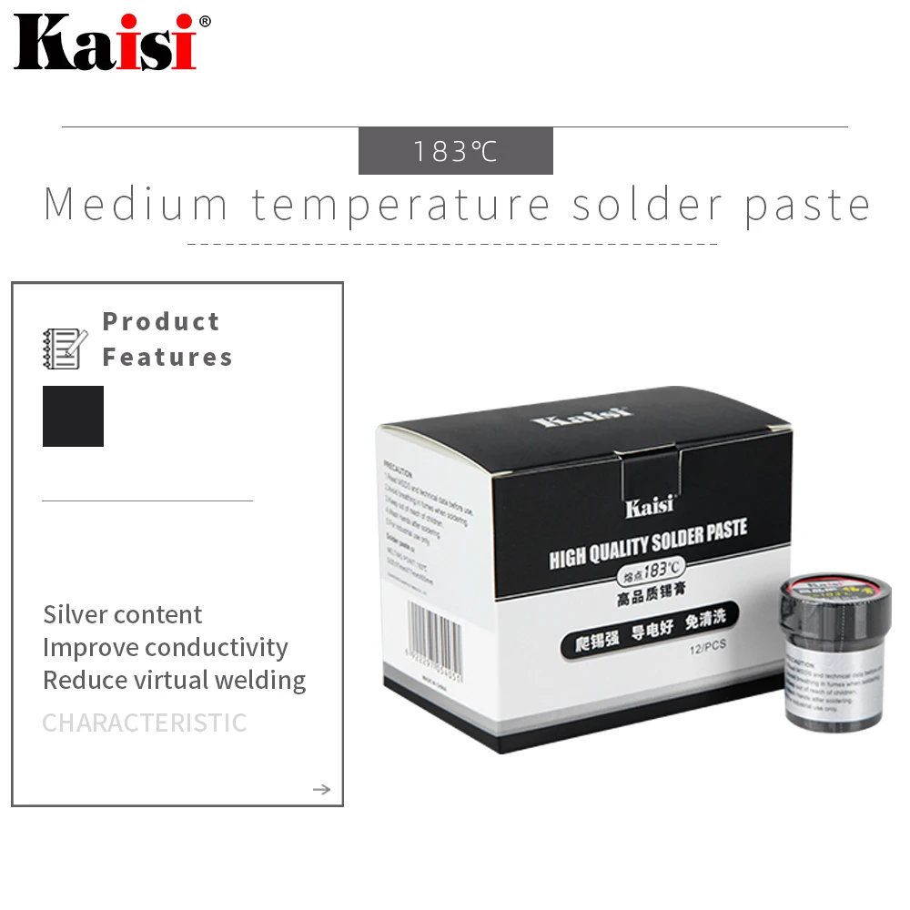 Kaisi High Quality Lead-free solder paste SMT maintenance soldering tin for iPhone BGA 138 183 220 degrees environmental CPU tin