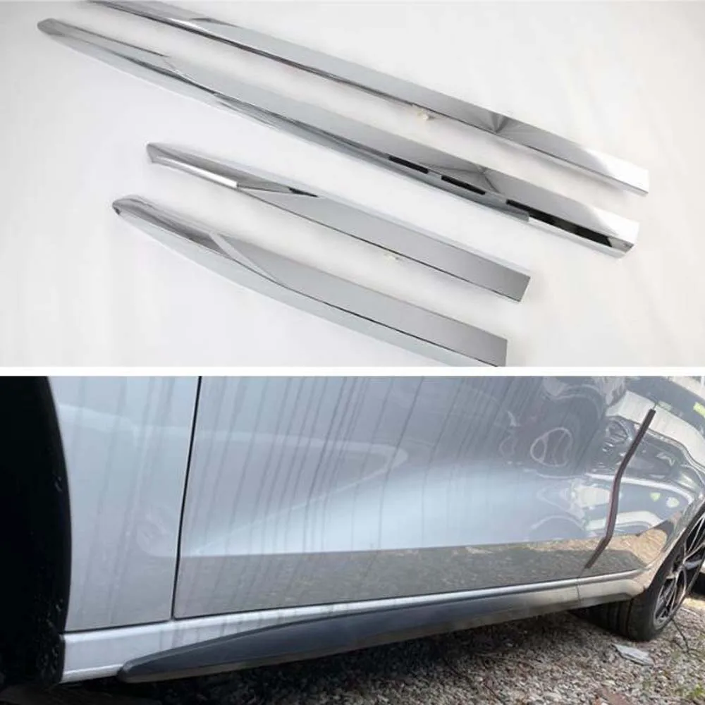 

New Car Styling For AUDI A3L 2021 Body Side Door Decoration Strips Trim ABS Exterior Auto Molding Accessories 4pcs