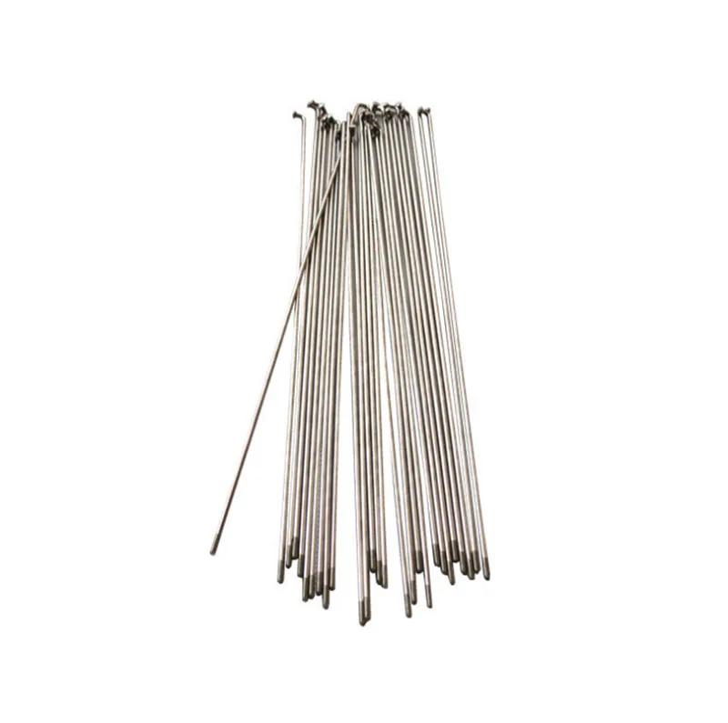 Bicycle Stainless Silver Steel Spokes 36pcs Bike Parts 14G J Bend with Nipples High Quality Many Length