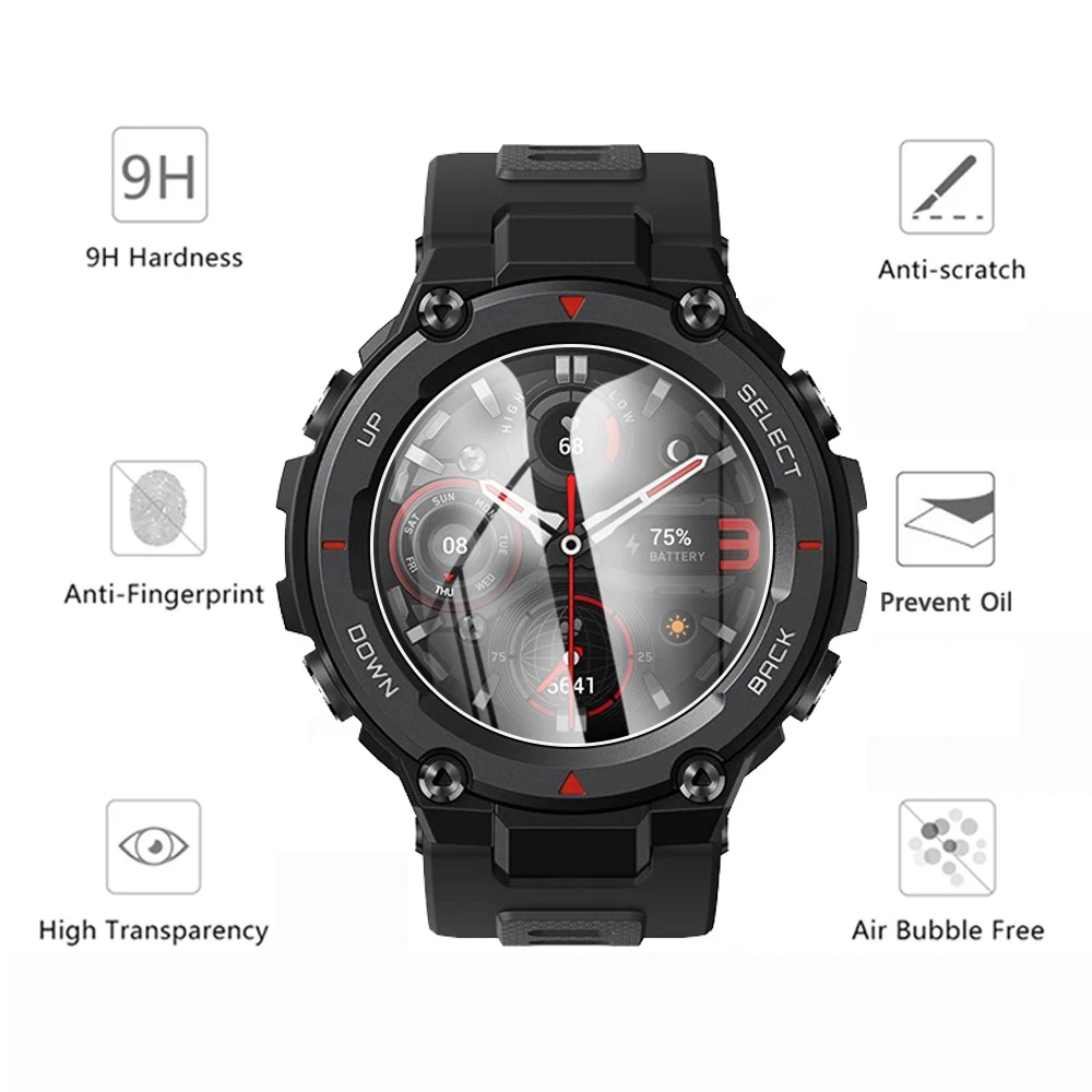 Protection Tempered glass for Xiaomi Amazfit T Rex Pro T rex 2 Screen Protector for Amazfit TRex T-Rex Pro Protective Glass Film