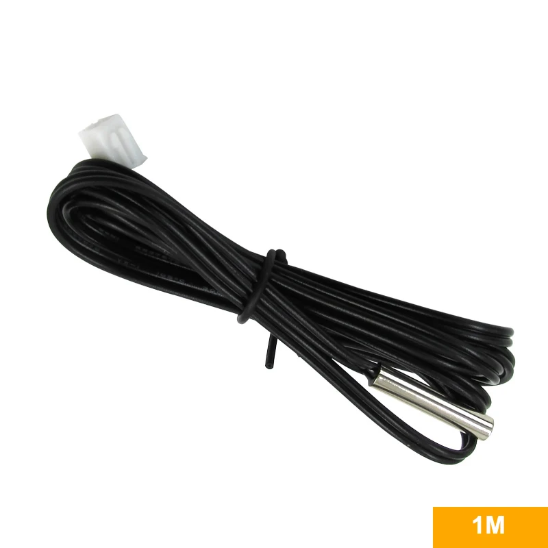 NTC 0.5/1/2/3/5M Length Waterproof Temperature Sensor XH2.54 2P Plug Terminal 10K Cable For Computer Refrigerator Probe