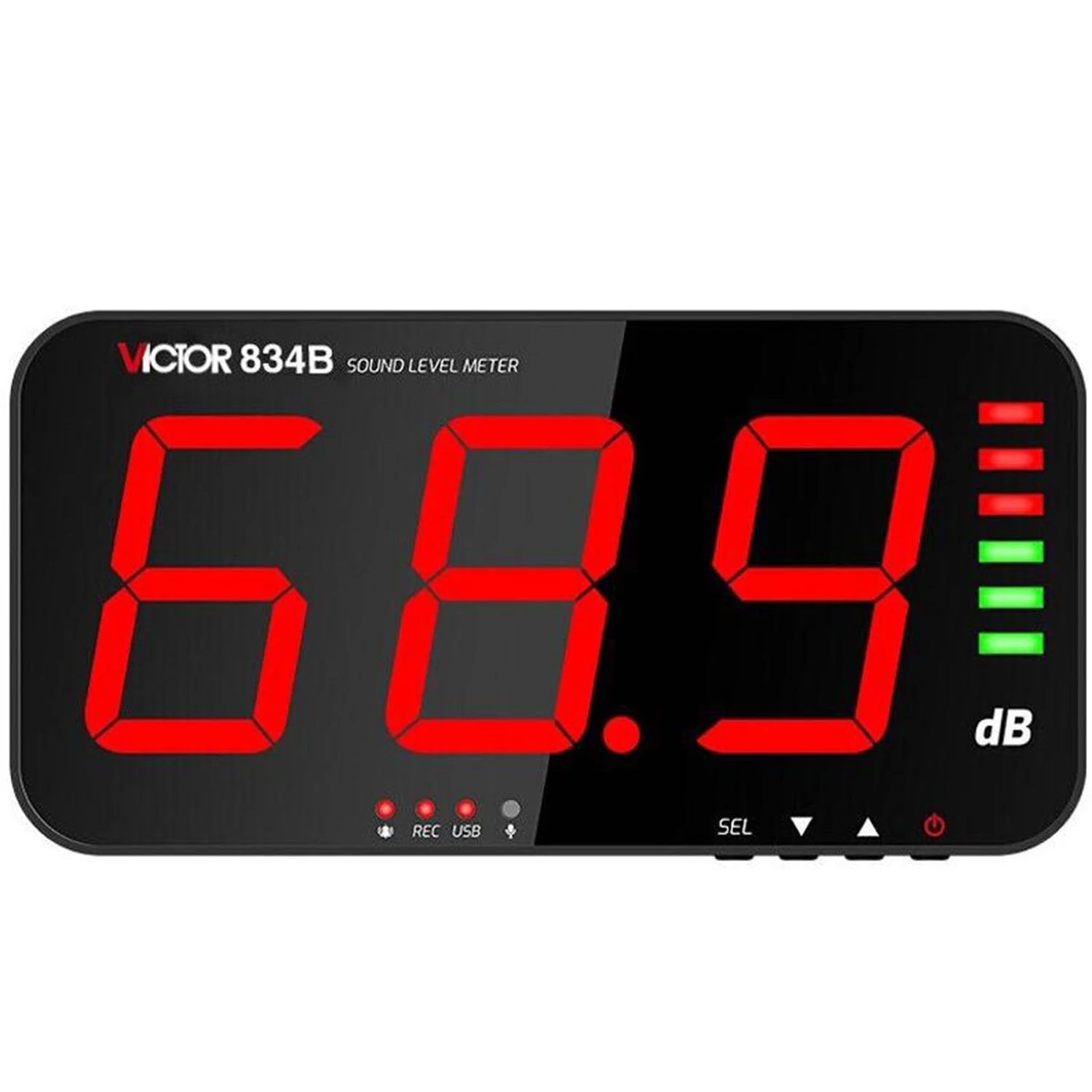 

VICTOR 834B VC834B Wall-mounted Large Screen Noise Meter Decibel Meter Tester Noise Sound Level Detection,New.