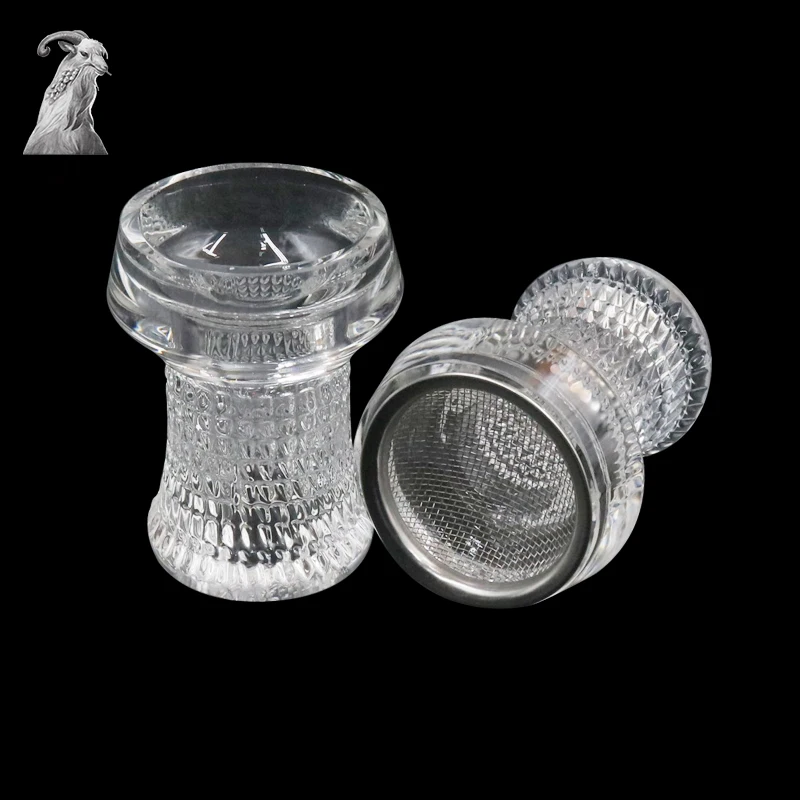 

SY 1PC The New Glass Hookah Bowl Tobacco Wire Mesh Shisha Mouth Narguile Filter Tip Shaped