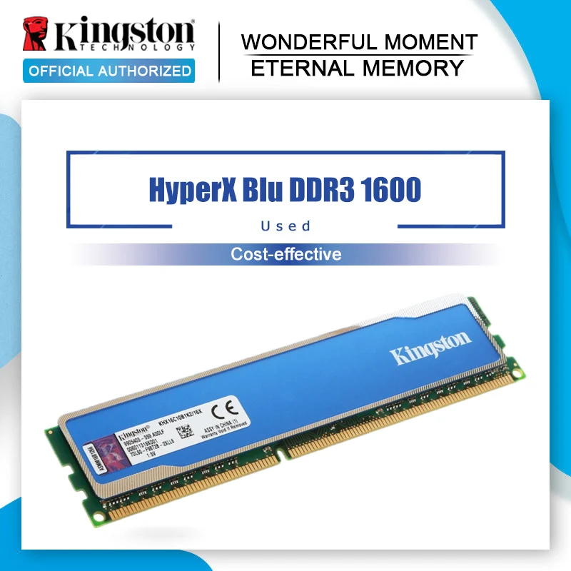 KINGSTON — Barrette de RAM HyperX Fury DDR3 4Go ou 8 Go d'occasion, module de mémoire vive pour ordinateur de bureau, fréquence 1600MHz ou 1866 MHz, PC3