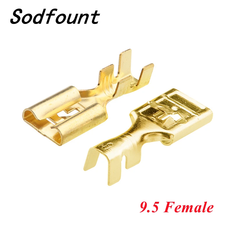 H62 Brass Tinned 6.3mm 4.8mm 2.8mm 7.8mm 9.5mm  Automotive Connector Female Male Terminals Car Speaker Electric Wire Connectors