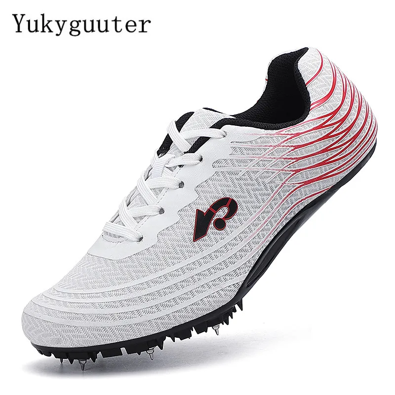 Men Track Field Shoes Women Spikes Sneakers Athlete Running Training Lightweight Racing Match Spike Sport Shoes Plus Size 36-45