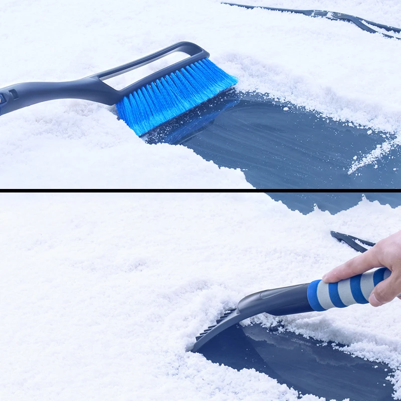 Car Snow Shovel Ice Scraper Skrobaczka do Szyb Winter Accessories Scalable Rotatable Brush Pala Nieve Degivreur Parebrise Alloy